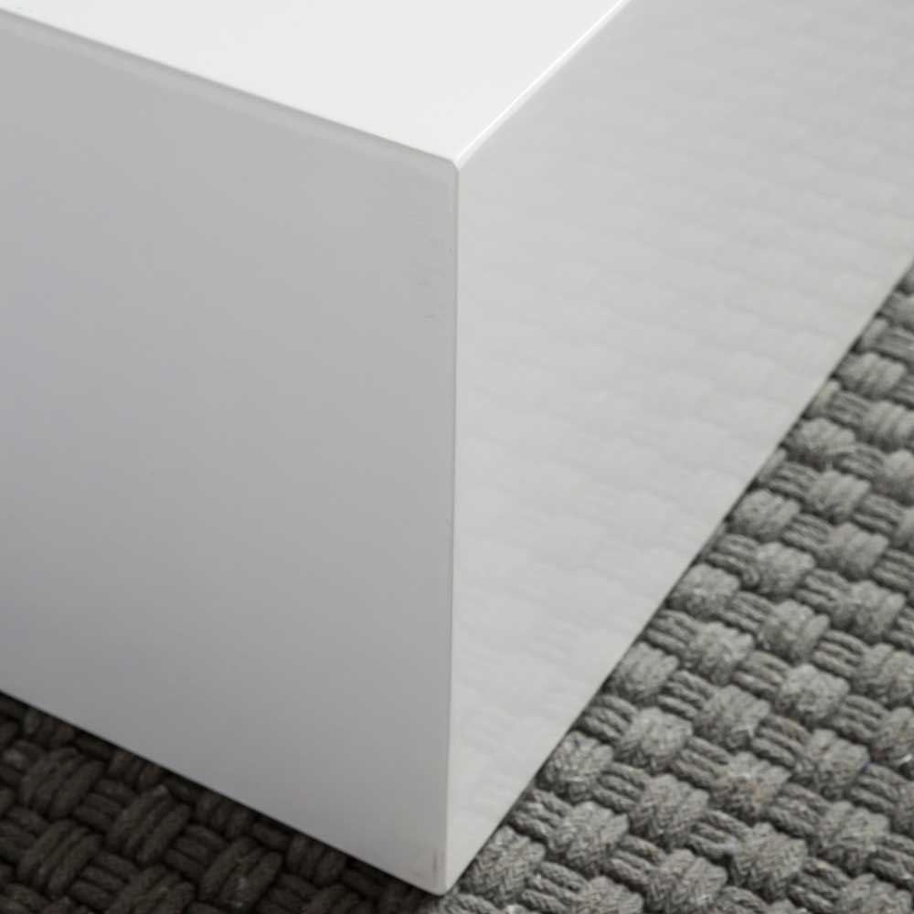 Hochglanz Wohnzimmer Tisch Cadada in Weiß 60x30x60 cm