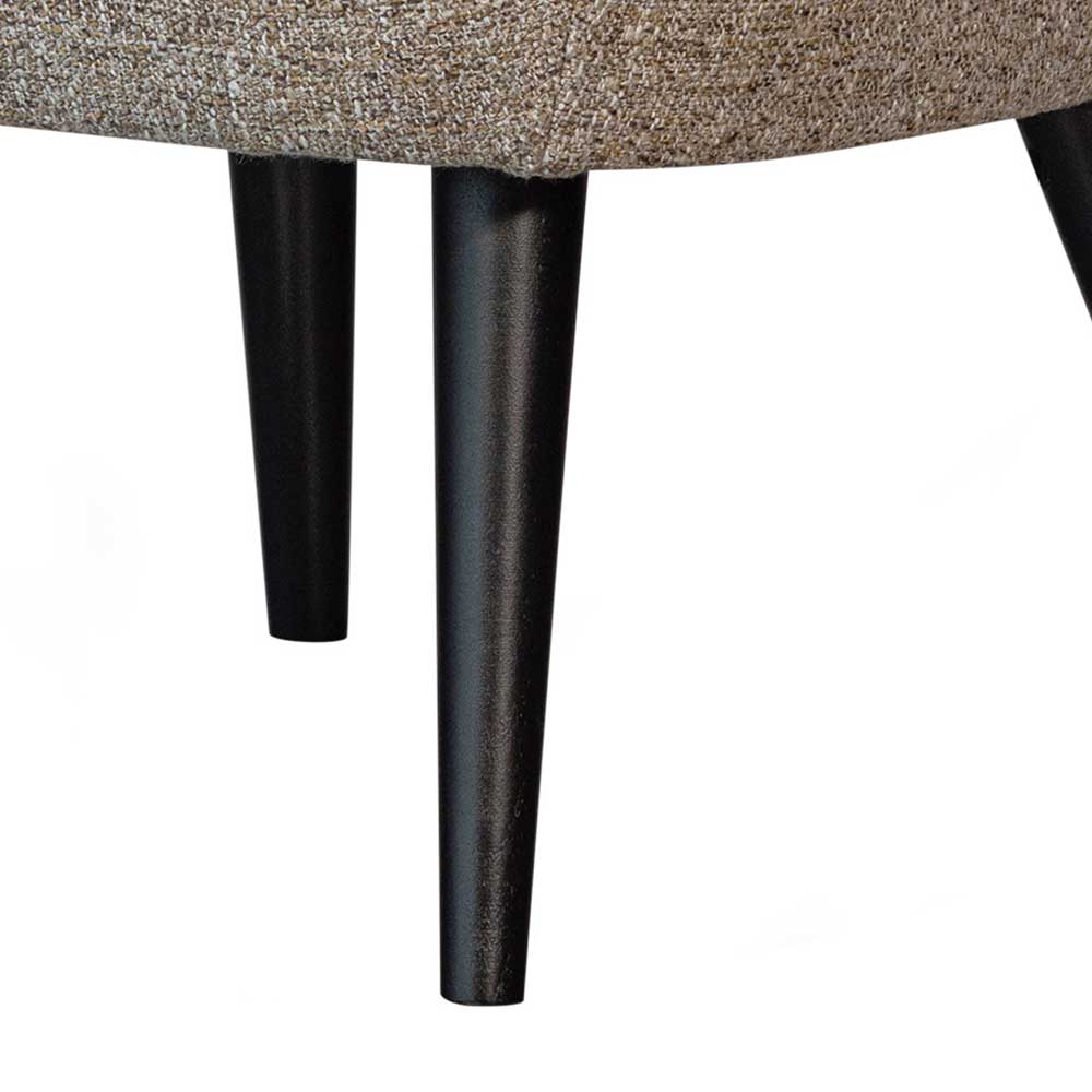 Hellbrauner Sessel Amaikan im Retrostil aus Strukturstoff