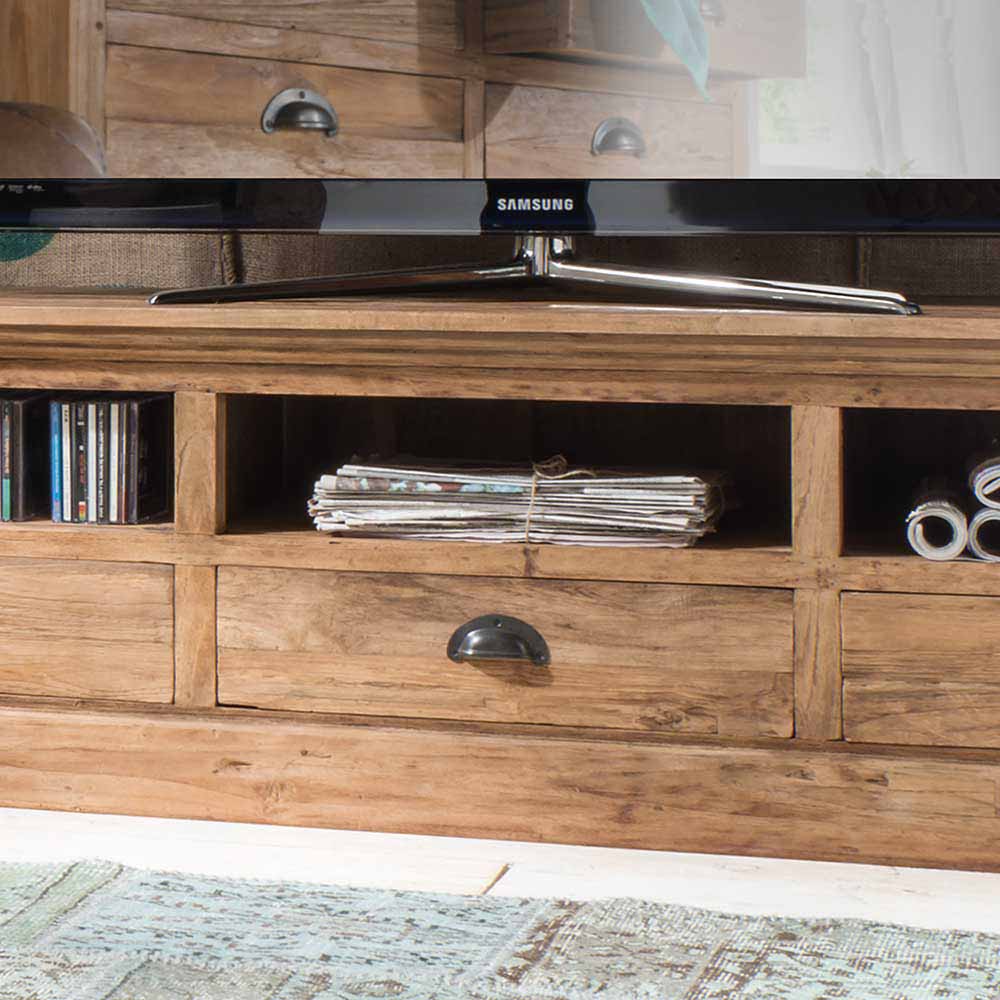 TV Lowboard Dotagon aus Teak Recyclingholz 180 cm