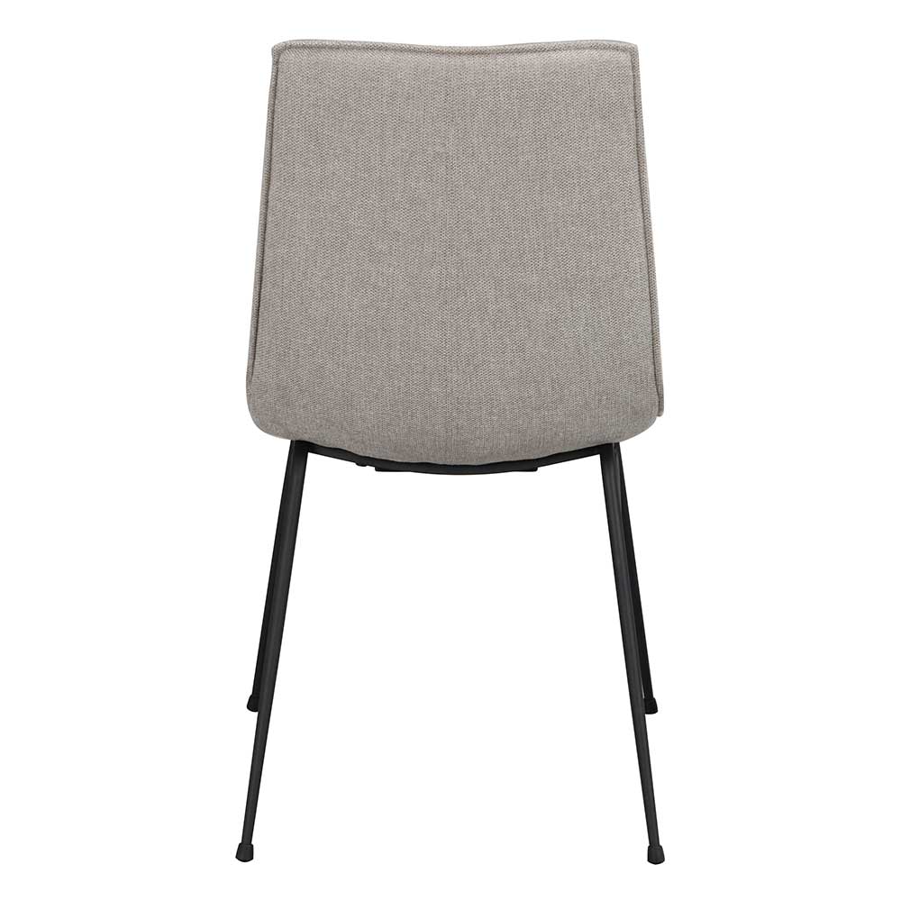 Graue Esstisch Stühle Setians aus Webstoff mit Gestell aus Metall (2er Set)