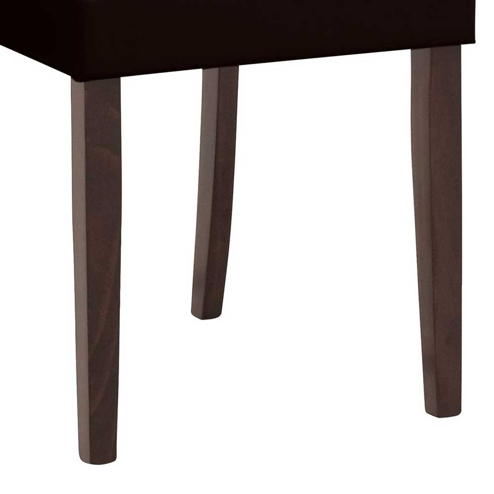 Stühle mit hoher Lehne Estren in Dunkelbraun aus Kunstleder (2er Set)