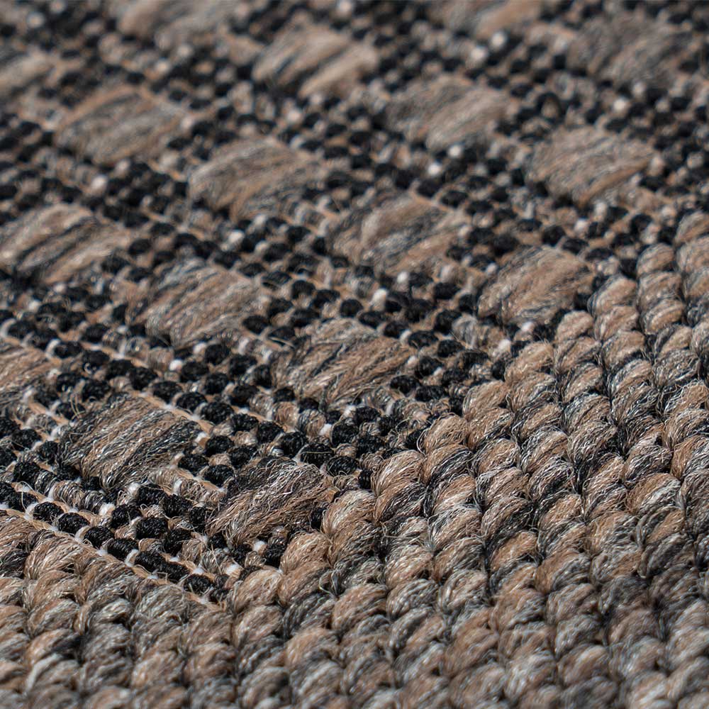 Gewebter Teppich Round in Taupe modern