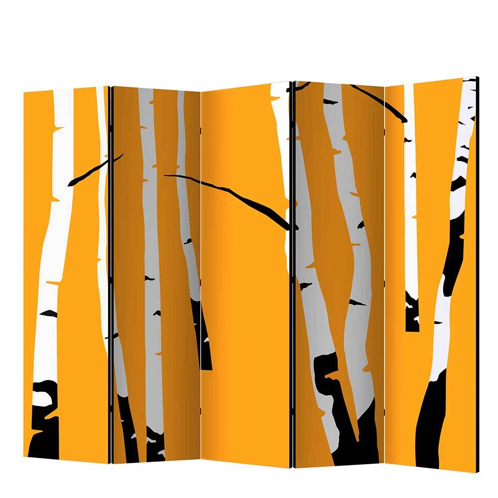 Umkleidewand Nelaris mit Birkenwald Motiv 135 oder 225 cm