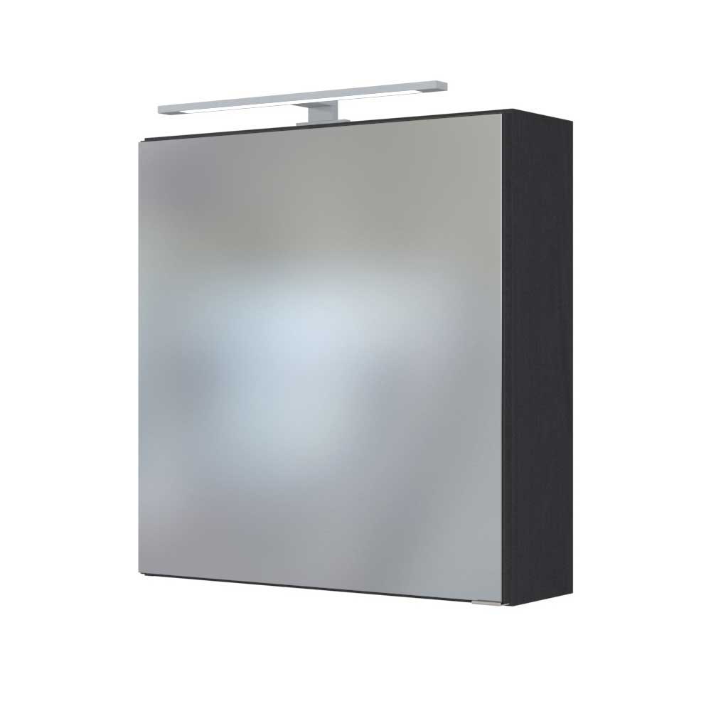 1 türiger Spiegelschrank Hayos in dunkel Grau 60 cm breit