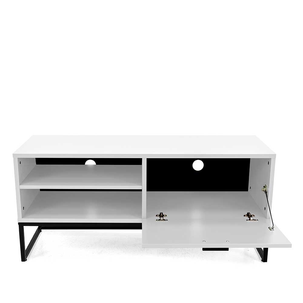 TV Tisch Vaino in Weiß und Schwarz im Skandi Design
