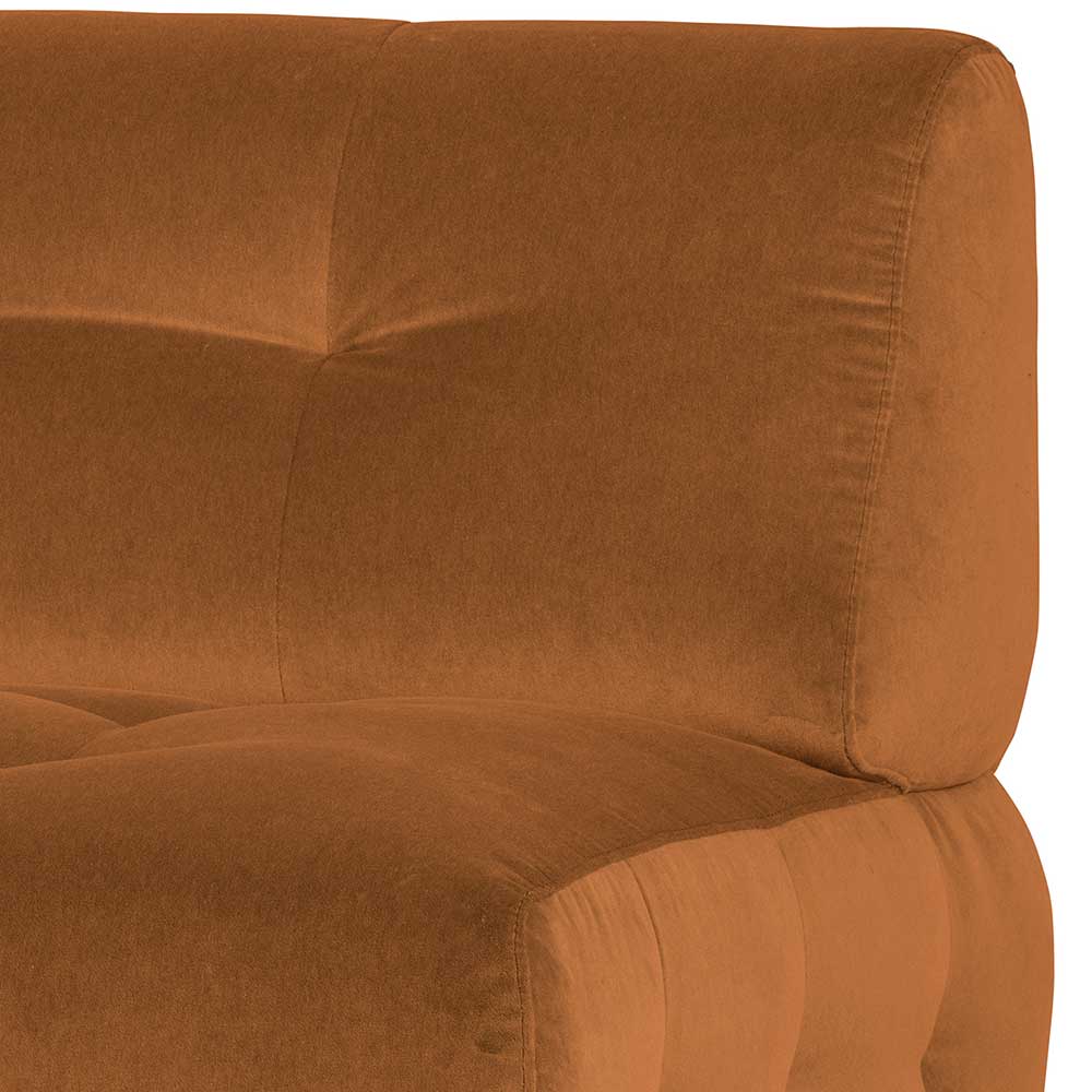 Moderner Design Sessel Eleon in Hellbraun 60 cm Sitztiefe