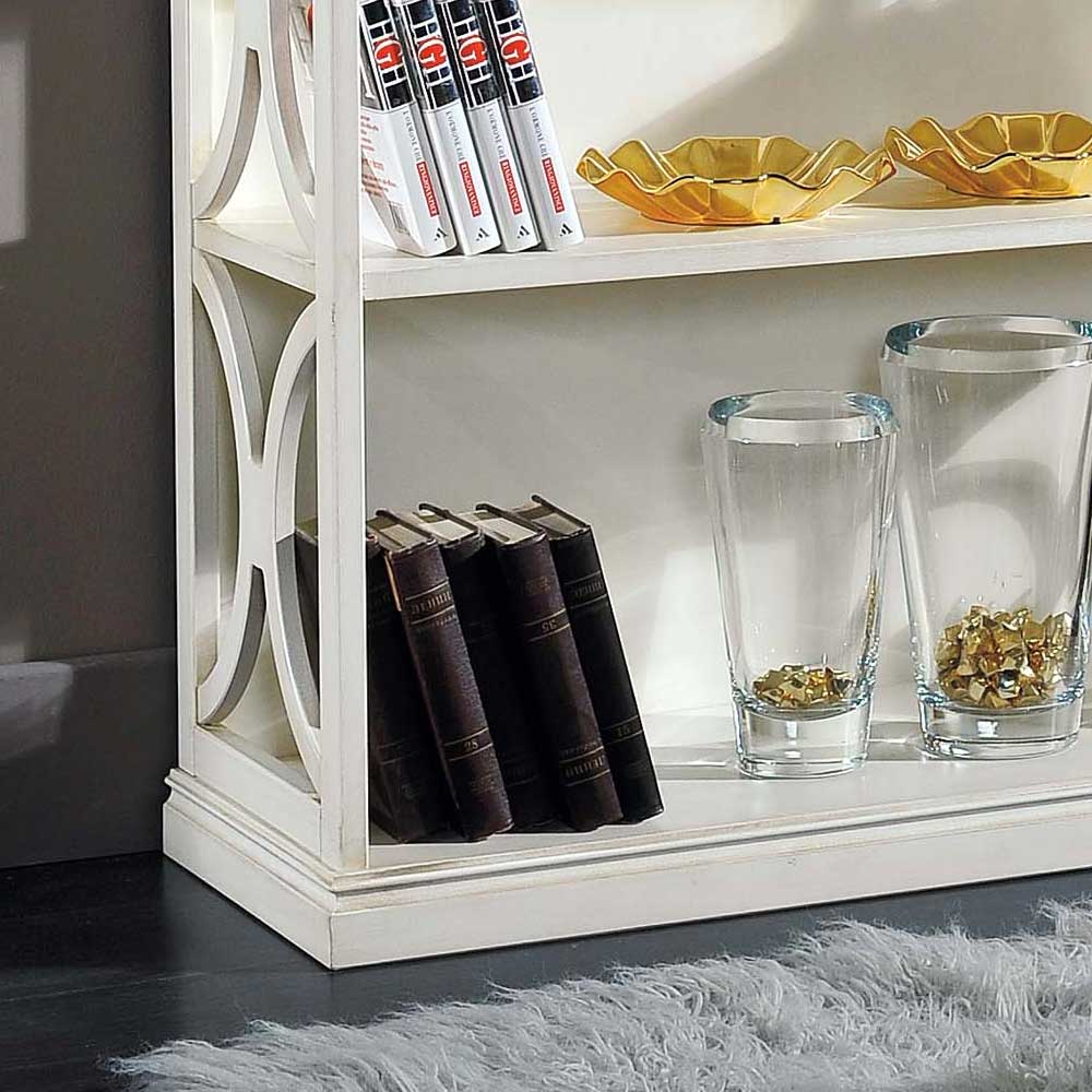 Kleines Bücherregal Amare in Weiß 120 cm hoch