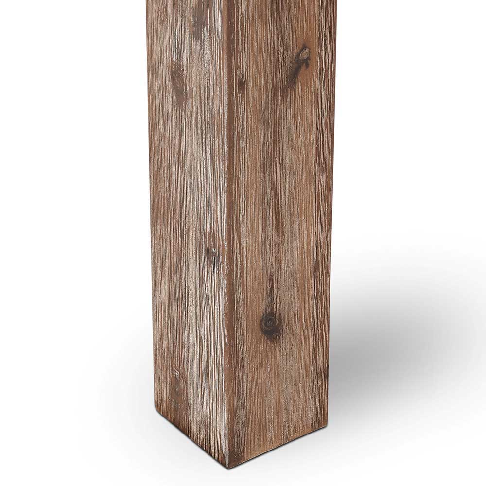 Holztisch Movian aus Akazie massiv dunkel lackiert 140 cm breit