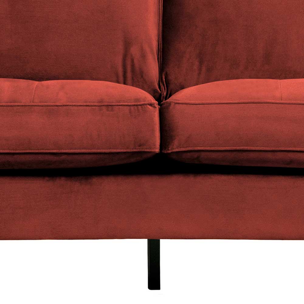 Wohnzimmer Couch Klasvan in Kastanienbraun Samt 230 cm breit