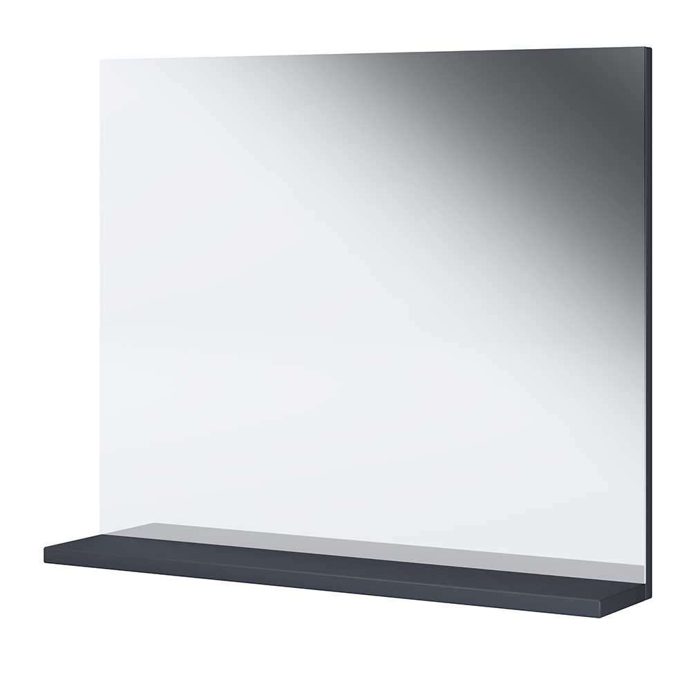 50x60x10 cm Badezimmerspiegel Nua in Anthrazit mit Ablage