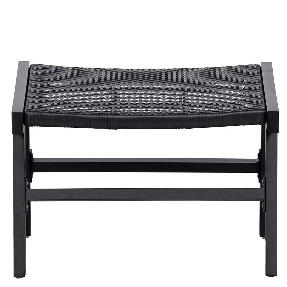 Schwarze Outdoor Möbel Nikaragva aus Aluminium und Kunstrattan