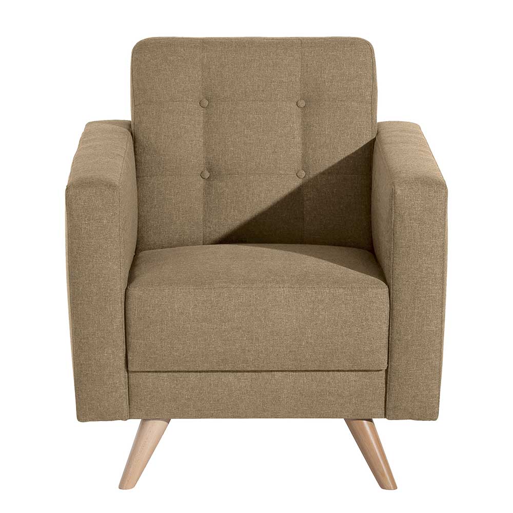 Wohnzimmer Sessel Feliz mit Federkern Polsterung - 81 cm hoch