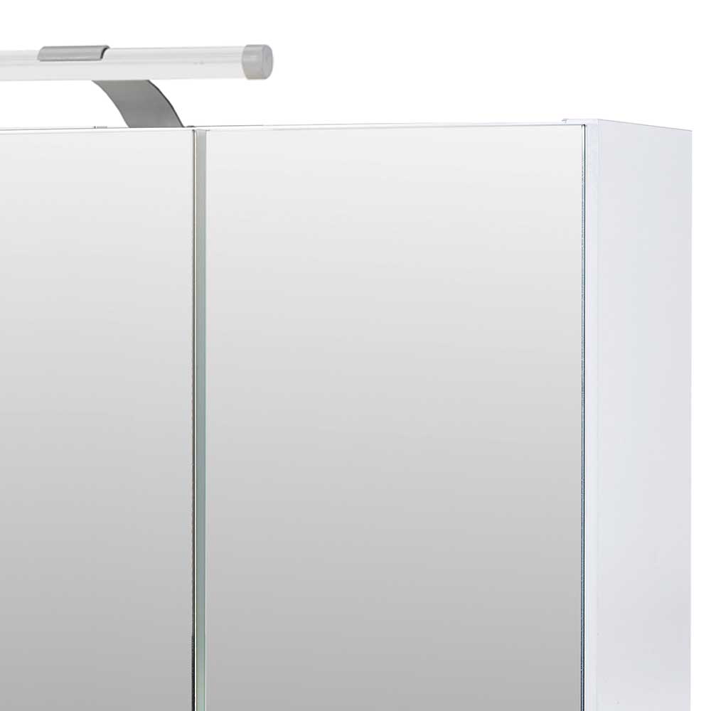 Spiegelschrank Bad Matrida in Weiß mit LED Beleuchtung