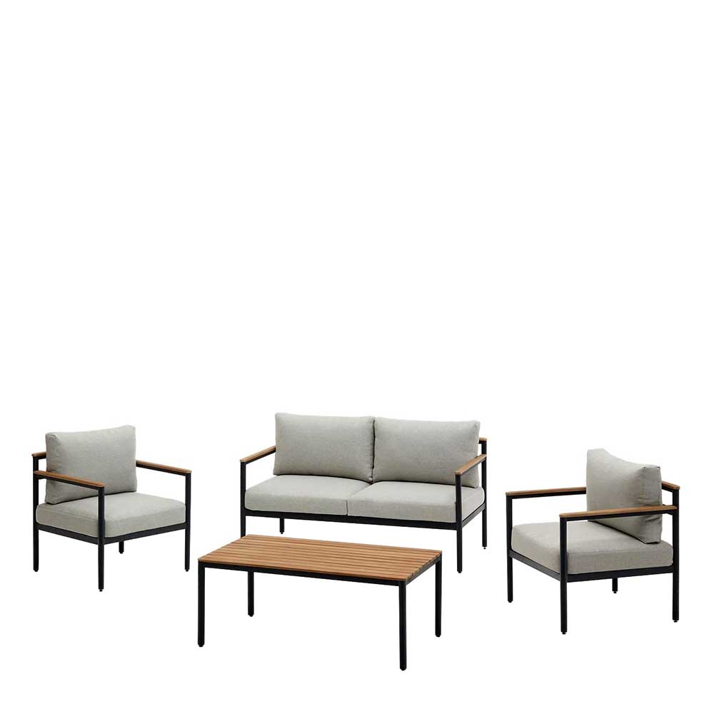 Gartenmöbel Lounge Set Hanna in modernem Design mit vier Sitzplätzen (vierteilig)