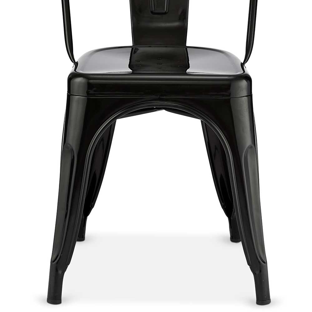 Metall Stühle Tibbet in Schwarz im Industriedesign (4er Set)