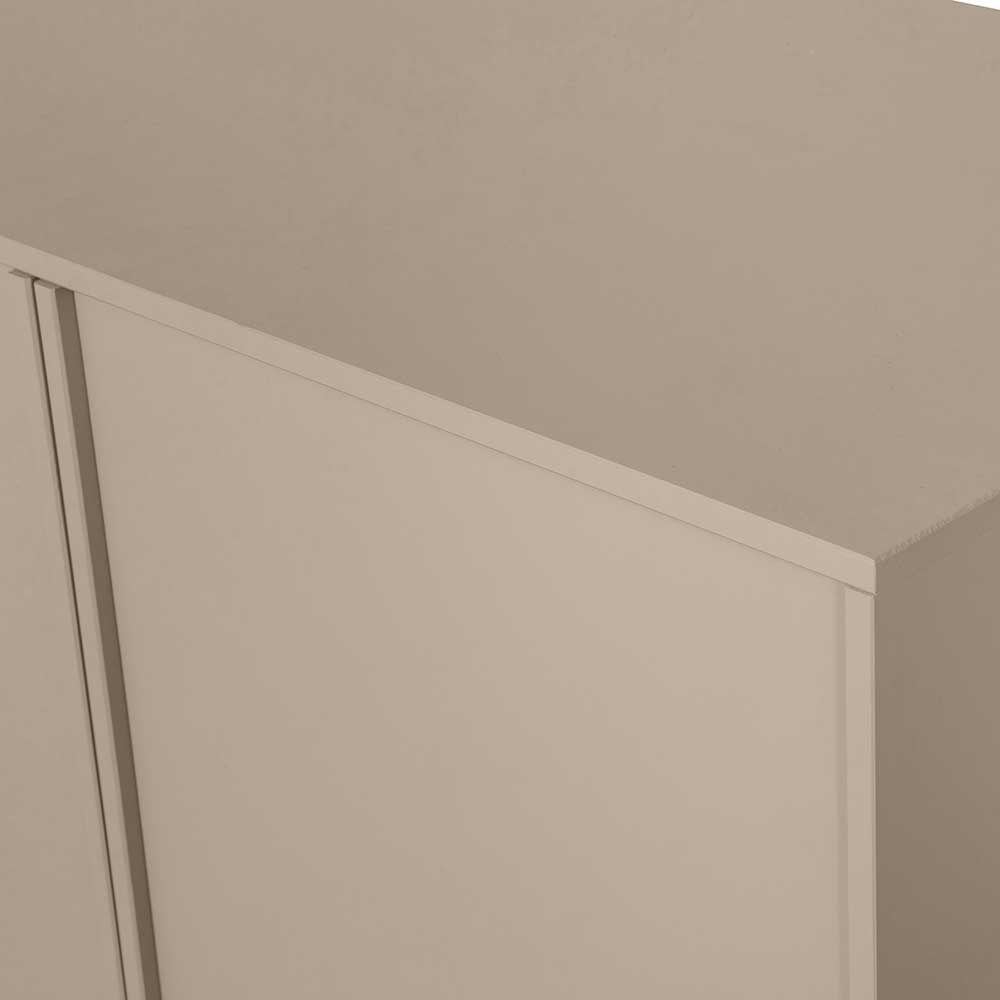 Modernes Lowboard Edward aus Kiefer Massivholz in Grau