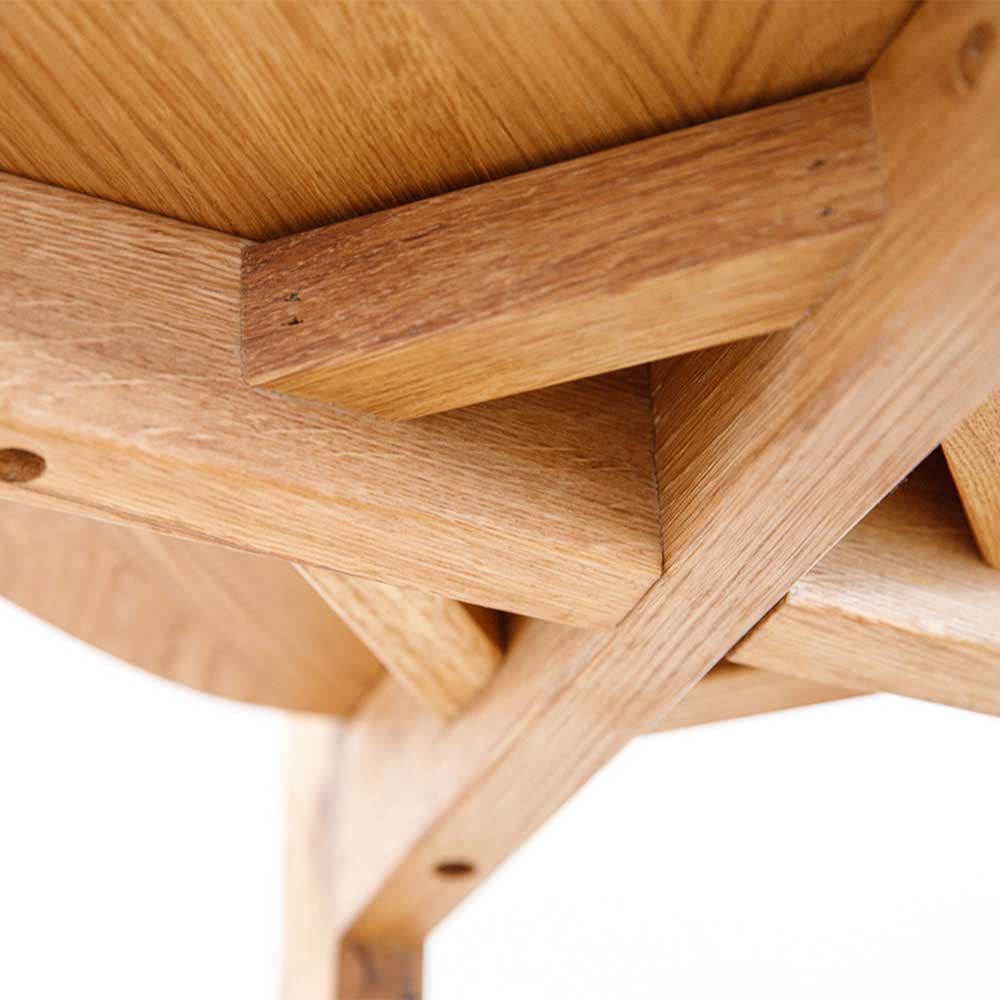 Massivholzstuhl Cigarano aus Wildeiche im Skandi Design