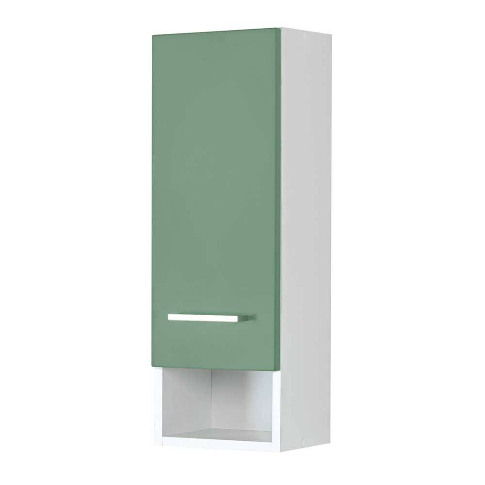 Badezimmer Hängeschrank Jirecan in Grün und Weiß 25 cm breit