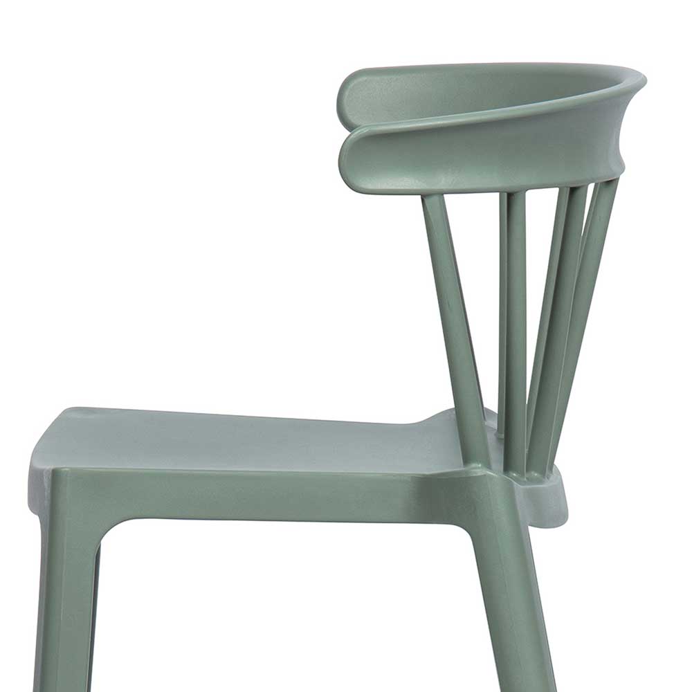 Barstühle Mason in Graugrün aus Kunststoff (2er Set)