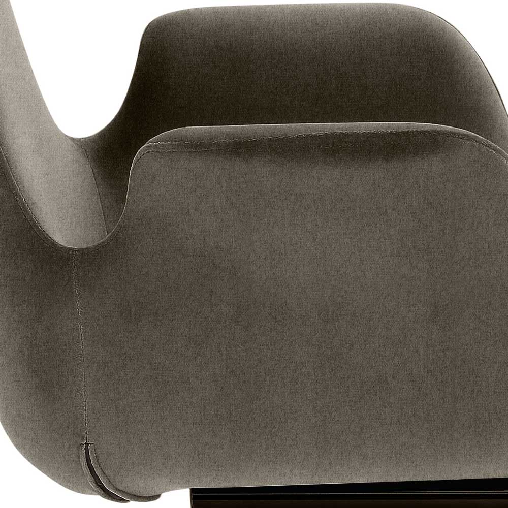 Schwingstuhl Gregoriano in Braun meliert und Schwarz 47 cm Sitzhöhe