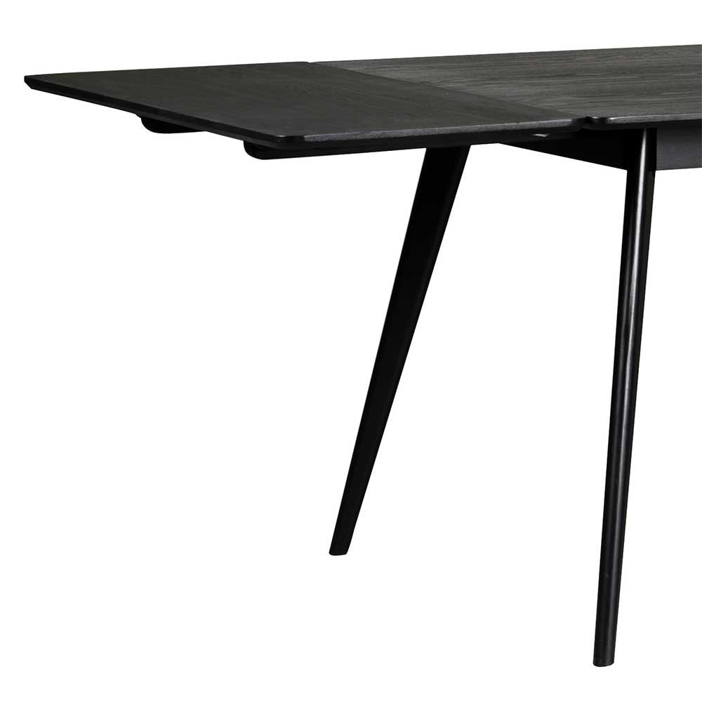 Esszimmer Tisch Trasmina in Schwarz im Retro Design
