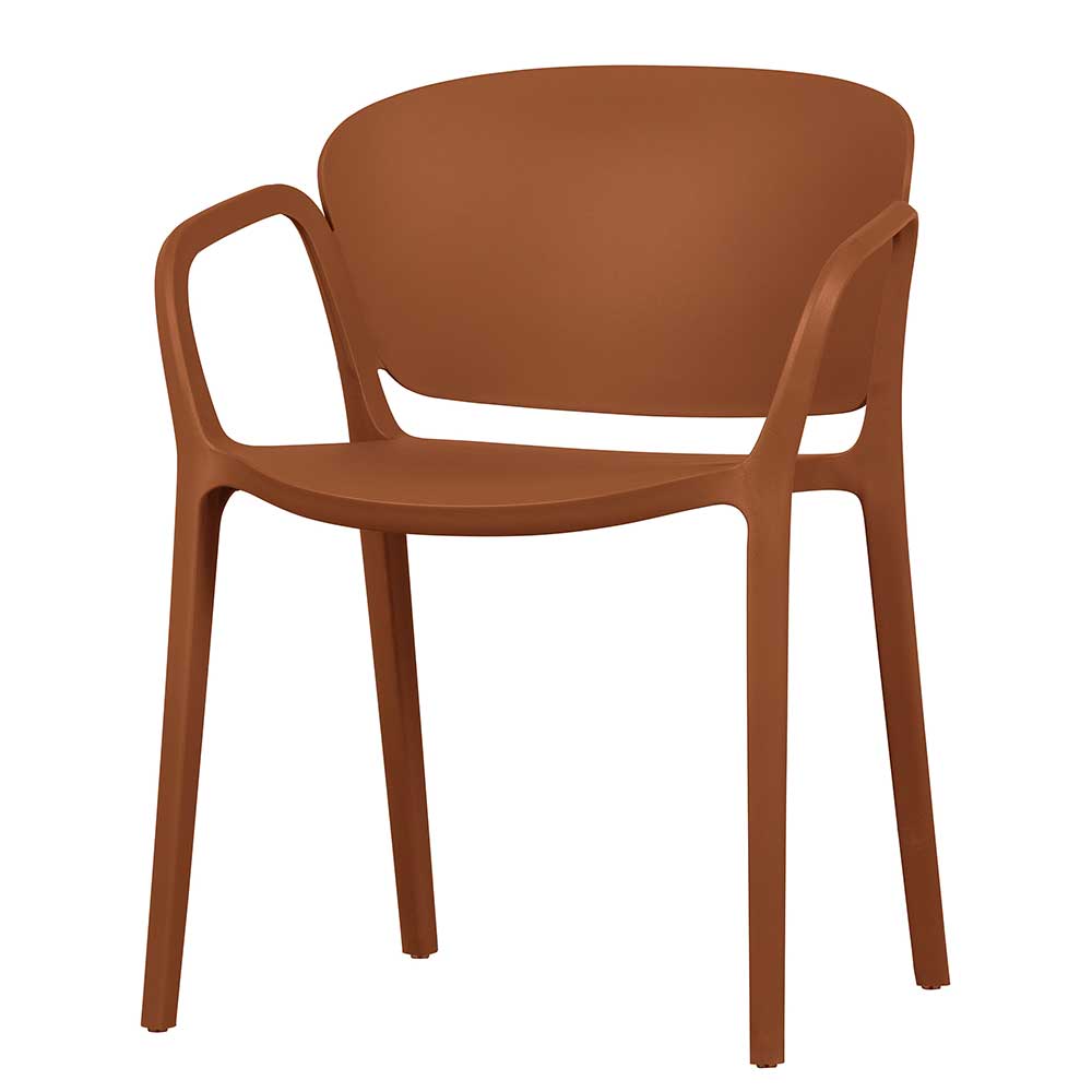 In- Outdoor Stühle Condo in Braun aus Kunststoff (4er Set)