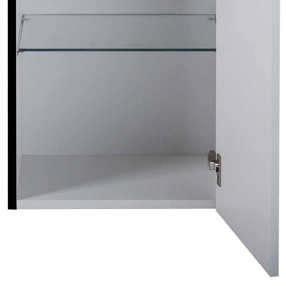 Badezimmermidischrank Kiazu in Weiß und Schwarz 40 cm breit