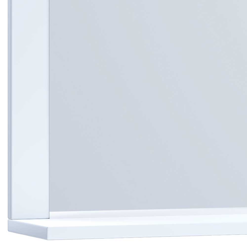 Weißer Badspiegel Lorencia für die Wandmontage in modernem Design