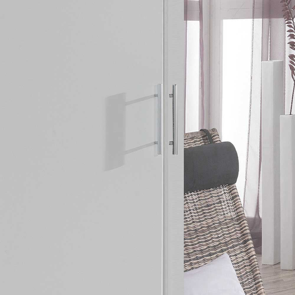Kleiderschrank Jugendzimmer Nofre in Weiß mit Spiegeltür