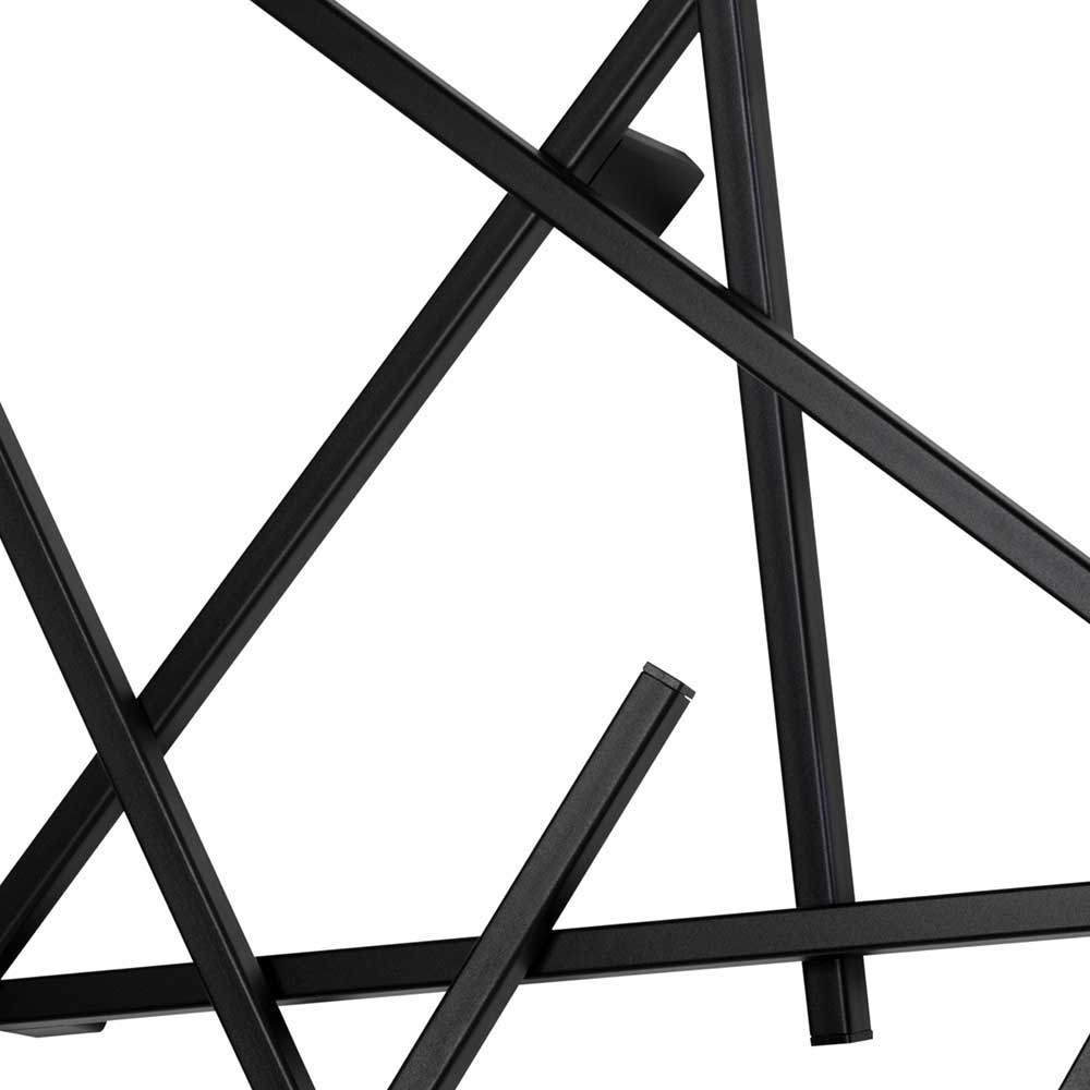 Design Wandgarderobe Santiago in Schwarz aus Stahl