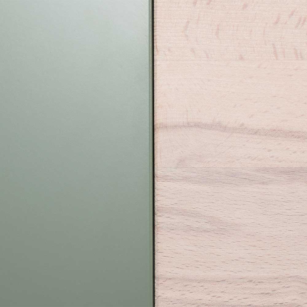 Sideboard Samanda in Beton Grau und Buche hell 180 cm breit