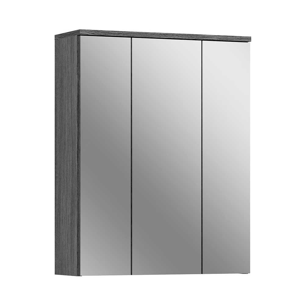 Badezimmer Spiegelschrank Servi in Grau 60 cm breit