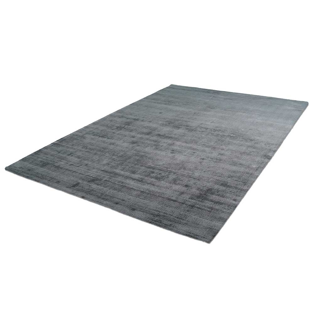 Kurzflor Teppich Rikuo in Mintgrün und Grau modern