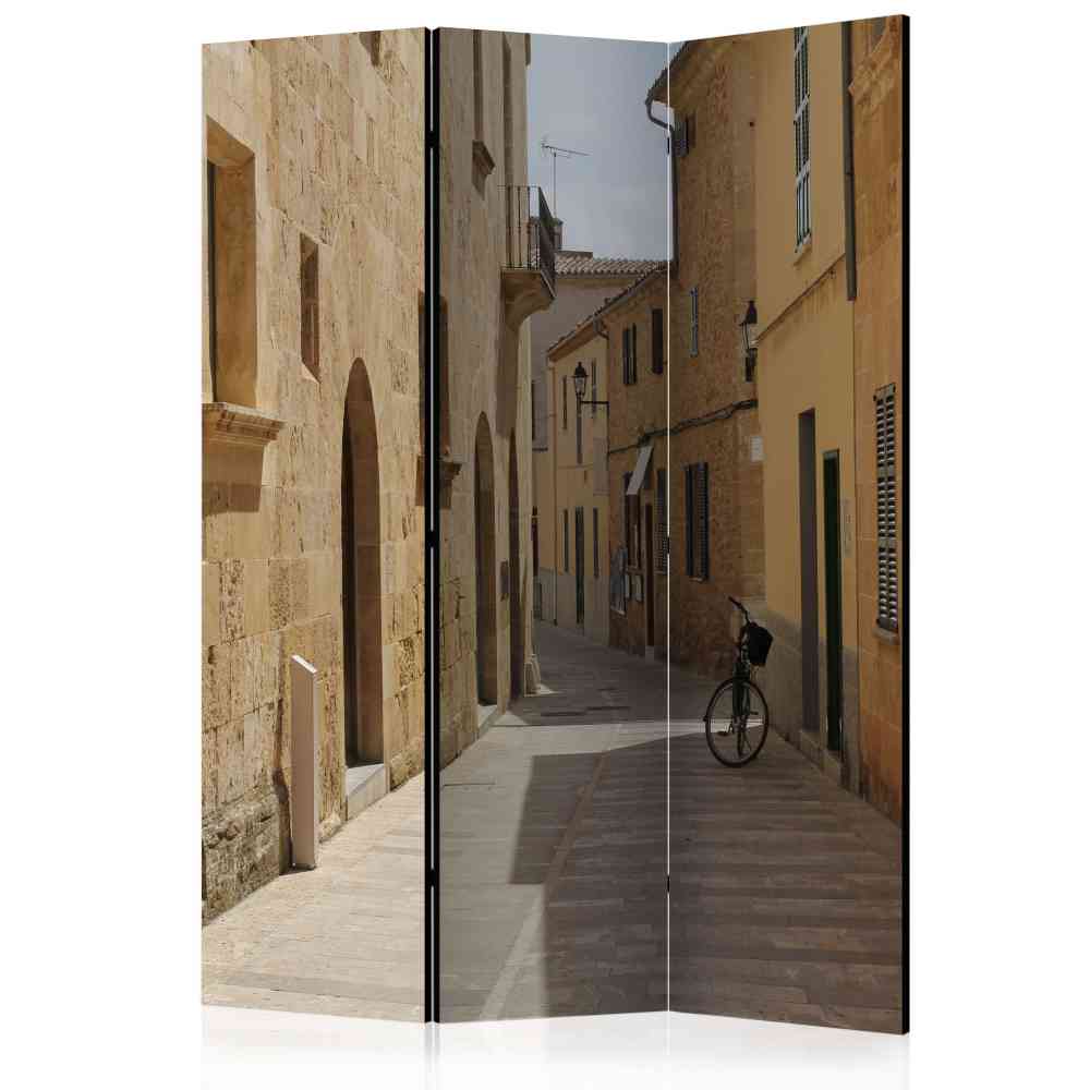 Paravent Raumteiler Alessia mit Mallorca Altstadt Motiv 3 teilig