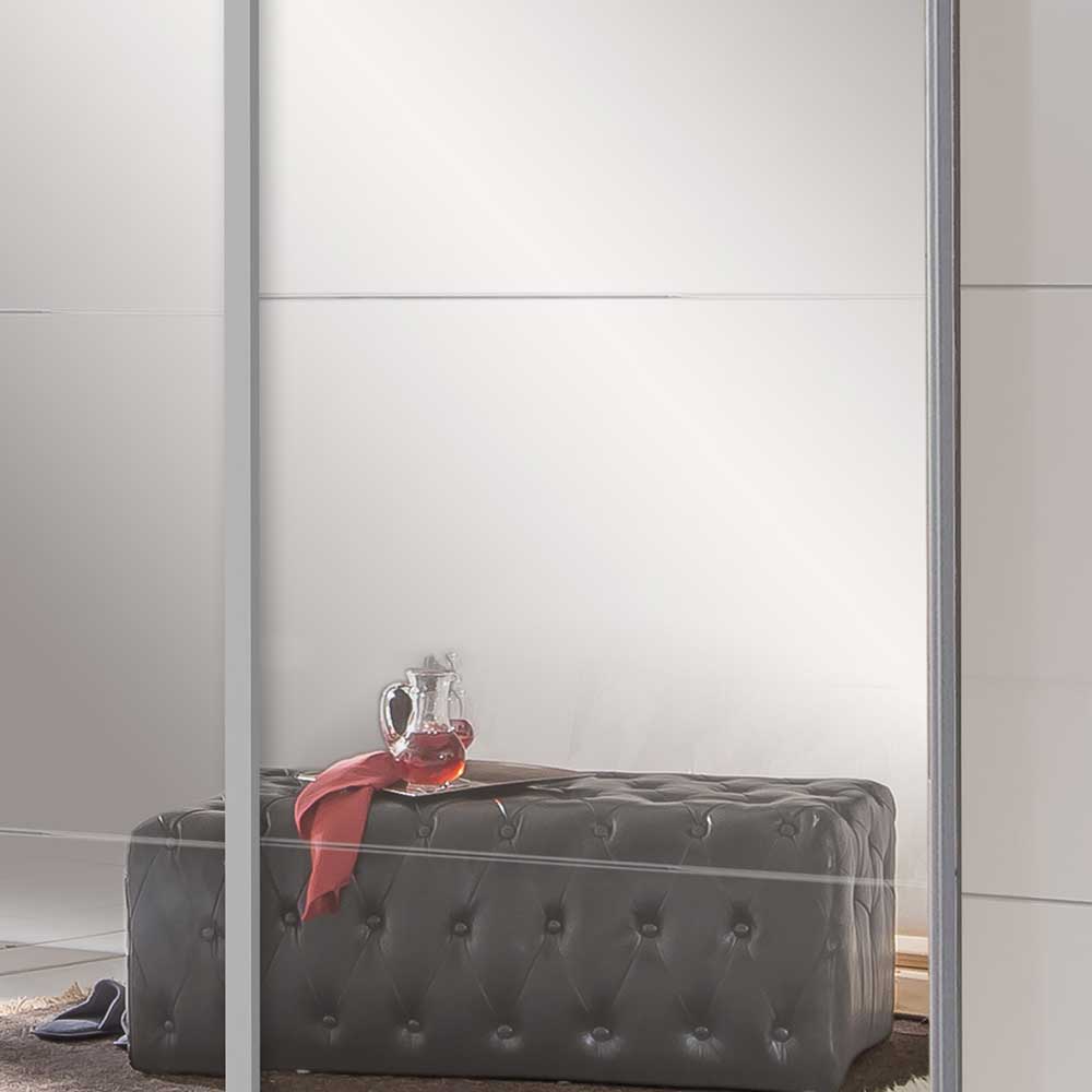 Kleiderschrank Schwebetüren Metrianos in Weiß mit Spiegeln