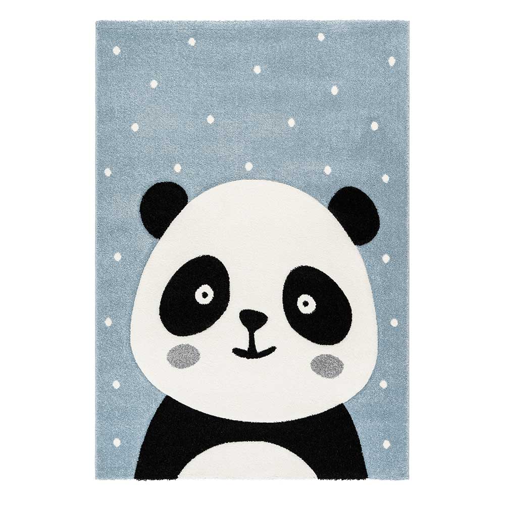 Kinderzimmer Teppich Simulata Panda Motiv aus Kurzflor