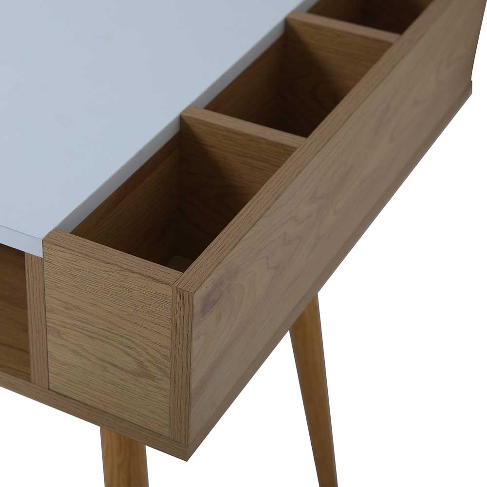 Skandi Design Schreibtisch Luvenico mit einer Schublade und Staufach