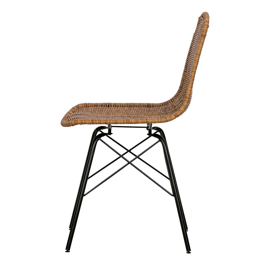 Kunstrattan Stühle Emrene in Braun und Schwarz In- und Outdoor geeignet (2er Set)