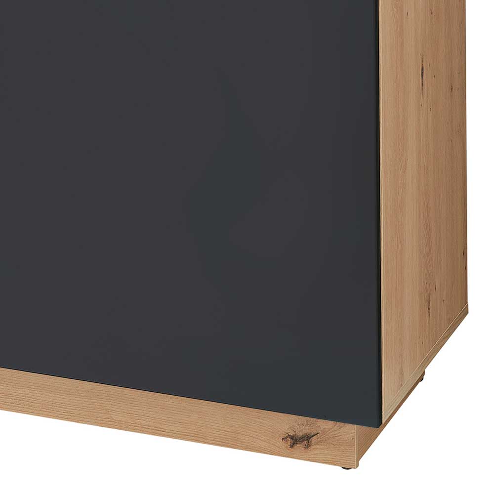 Sideboard Havoi in Wildeichefarben und Schwarz 240 cm breit