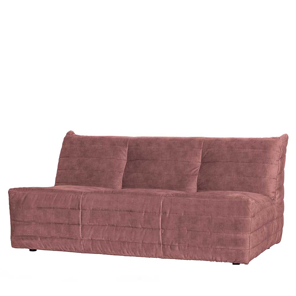 3er Sofa Roper in Rosa Samt 160 cm breit