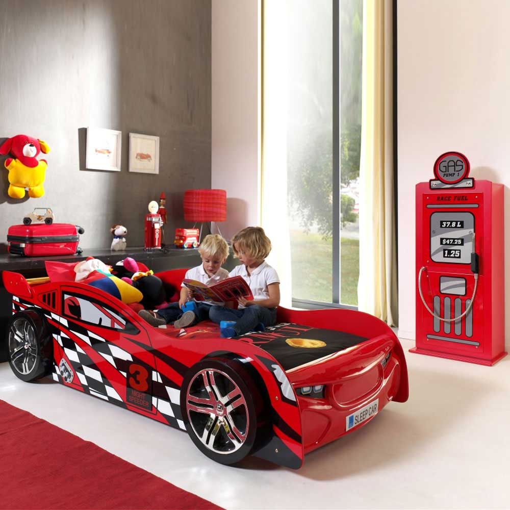 Kinderzimmer-Set Petrol in Rot (zweiteilig)