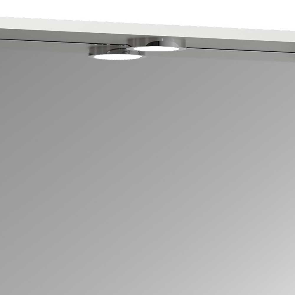 Bad Spiegelschrank weiß Pididos in modernem Design mit LED Beleuchtung