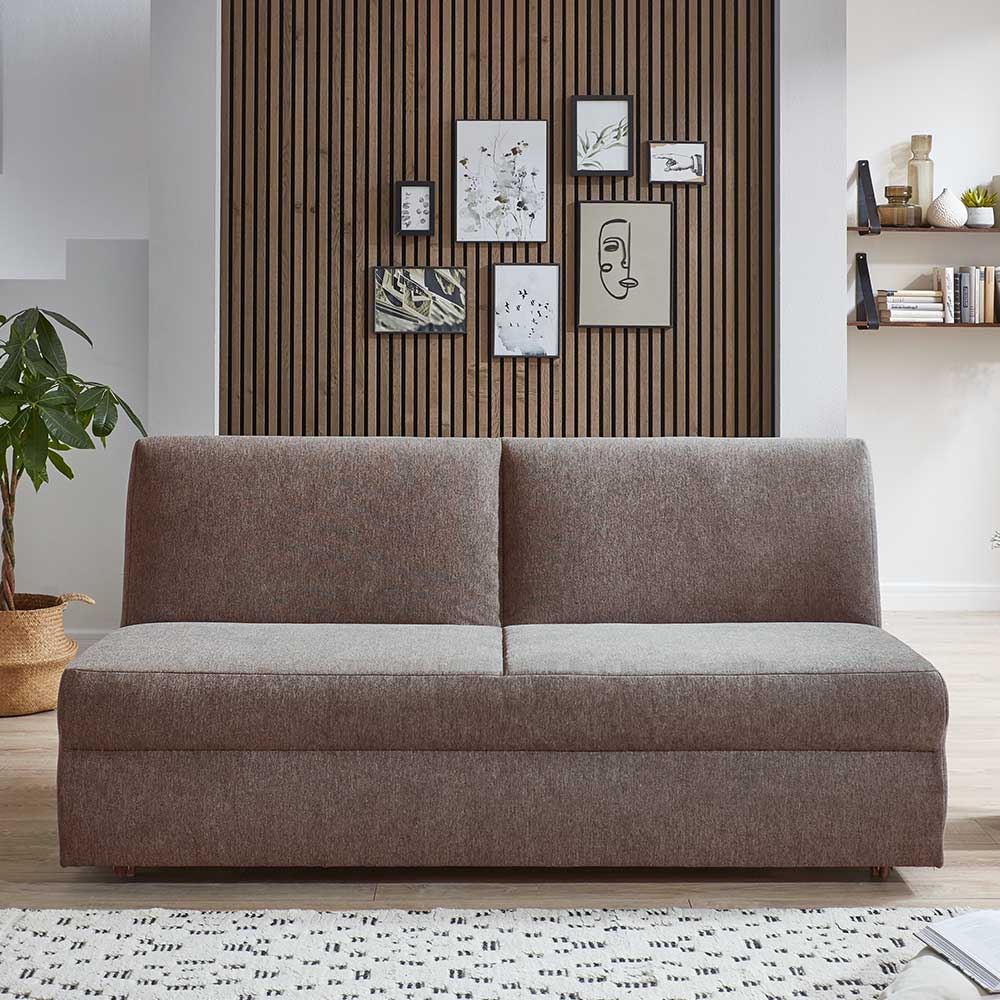 2er Schlafcouch Sognory in Taupe mit Faltmechanik