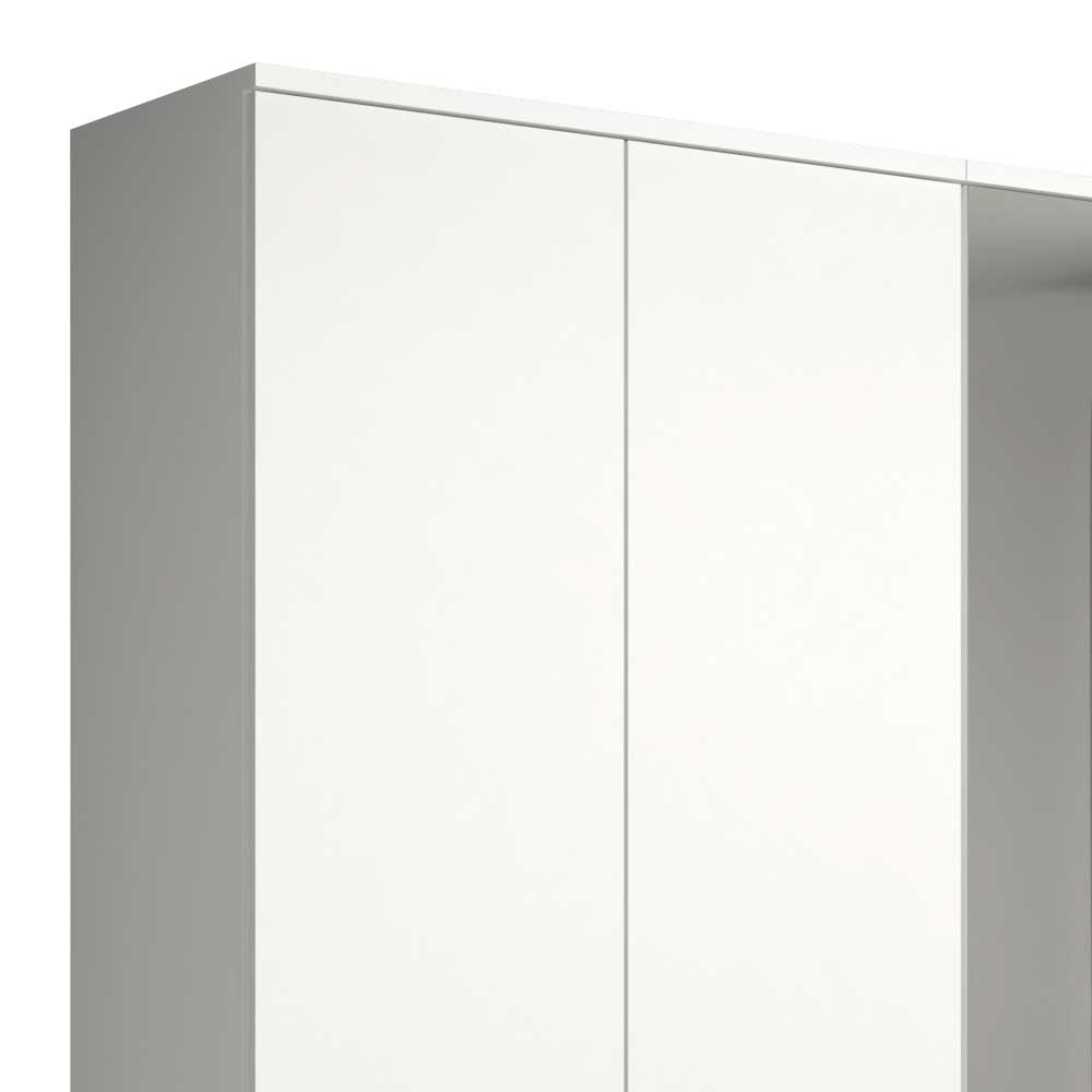Spiegel Kleiderschrank Ridonner in Weiß 193 cm hoch (dreiteilig)