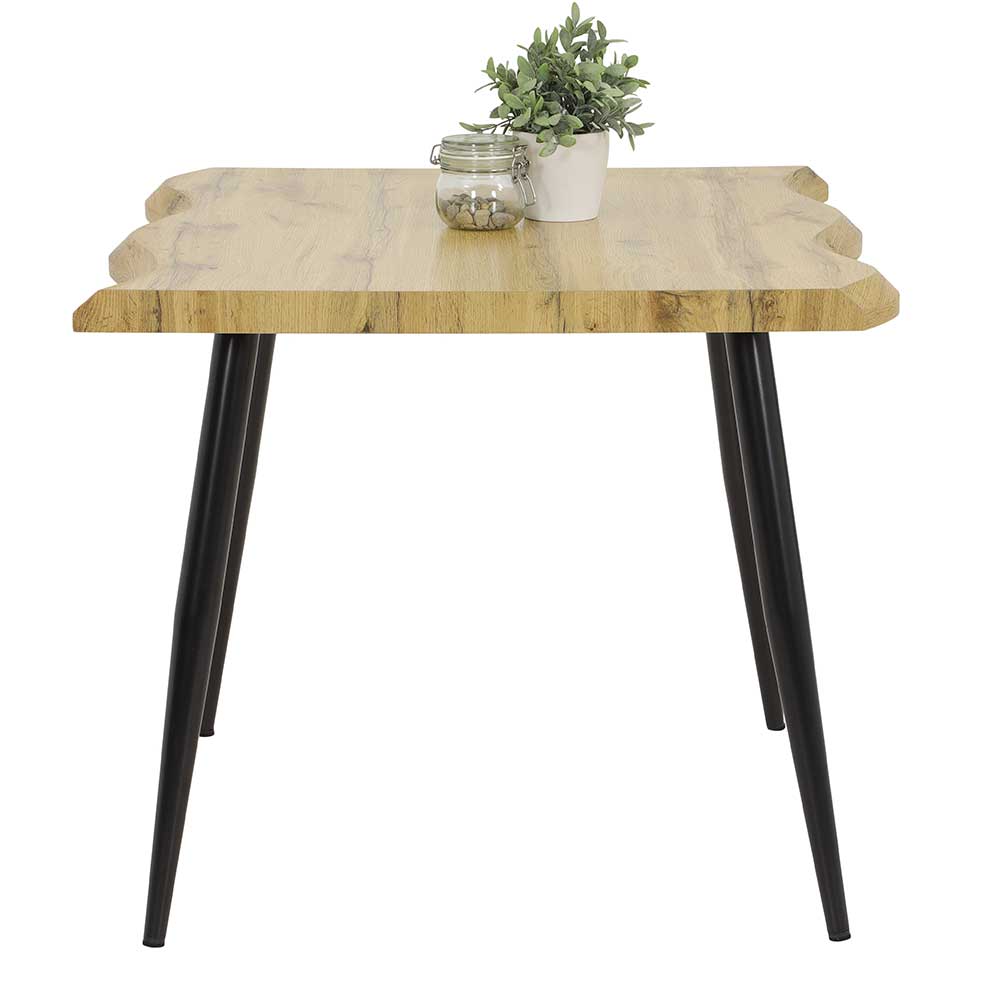Kleiner Esszimmer Tisch Seanno 90x90 cm im Industry und Loft Stil