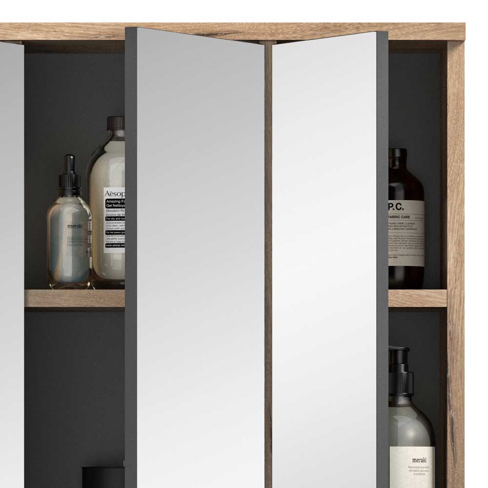 Badezimmerspiegelschrank Faneno in modernem Design 60 cm breit