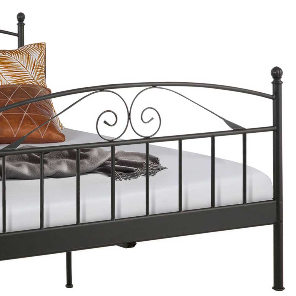 Vintage Bett Vuena in Schwarz aus Metall