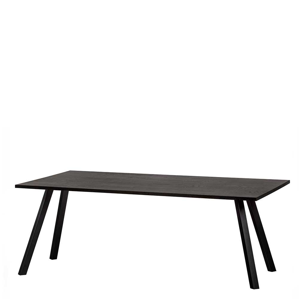 Schwarzer Esszimmer Tisch Mendezzar in modernem Design 90 cm tief