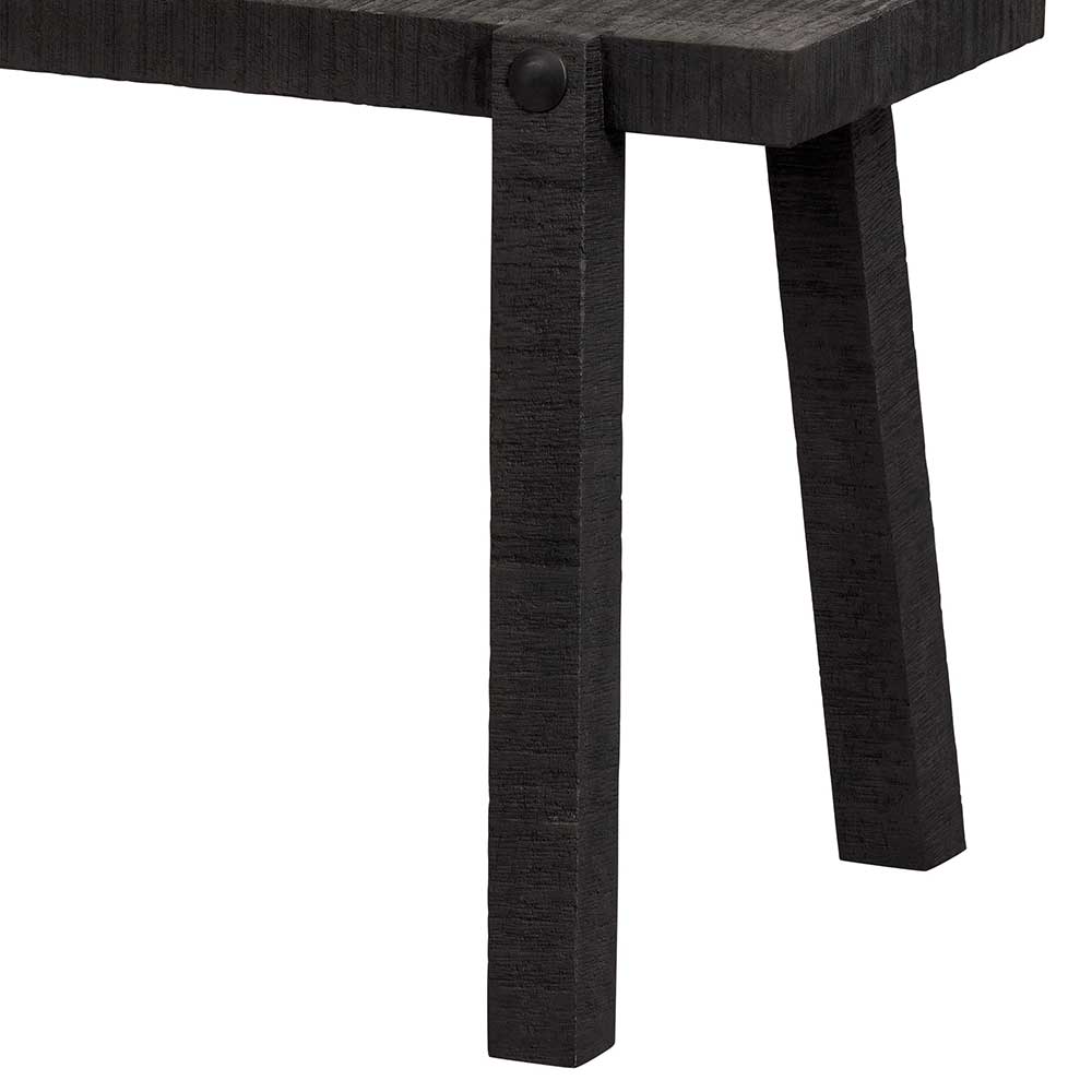 Schwarzer Garderoben Tisch Ozarro im rustikalen Stil aus Mangobaum Massivholz