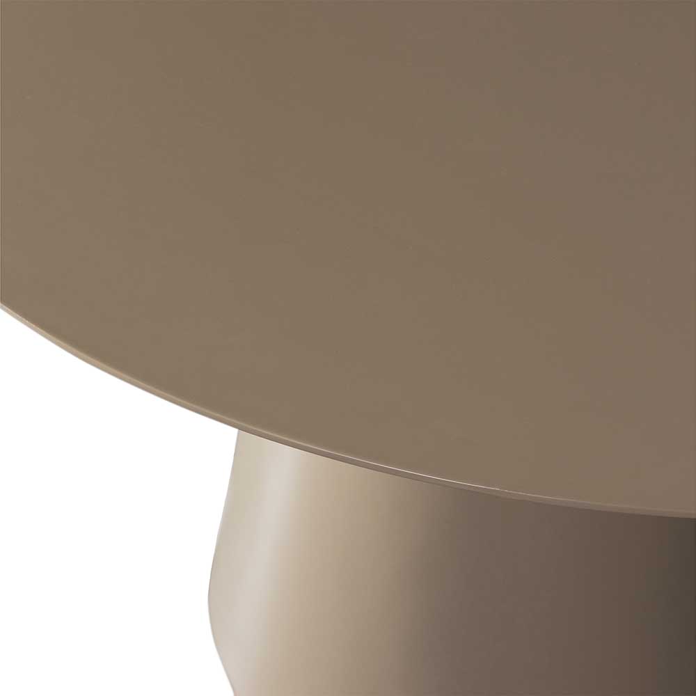 Moderner Esszimmer Tisch Lephanta in Taupe 120 cm Durchmesser